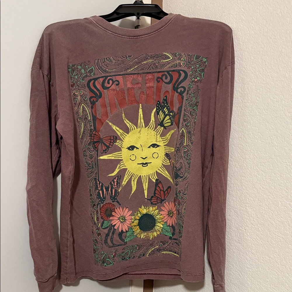 O'Neill Sun and Floral Graphic Long Sleeve Shirt - Purple